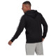 Adidas Ανδρική ζακέτα Essentials Fleece 3-Stripes Full-Zip Hoodie